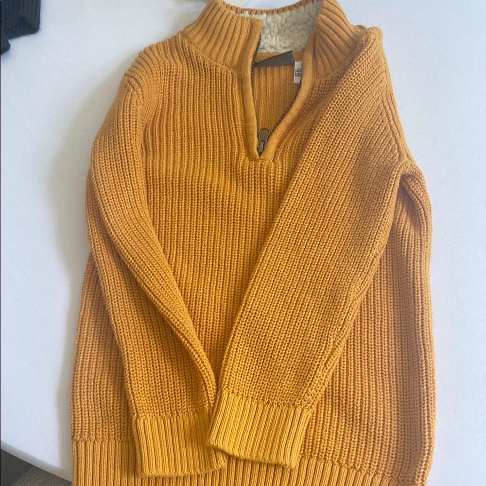 Cozy Mustard Yellow Knit Sweater